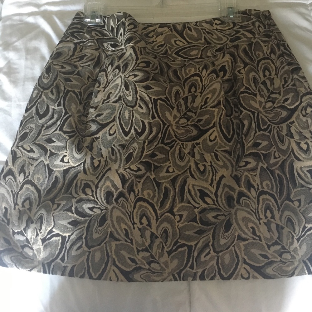 Loft brown and gold skirt