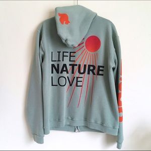 FREECITY Life Nature Love zip-up hoodie