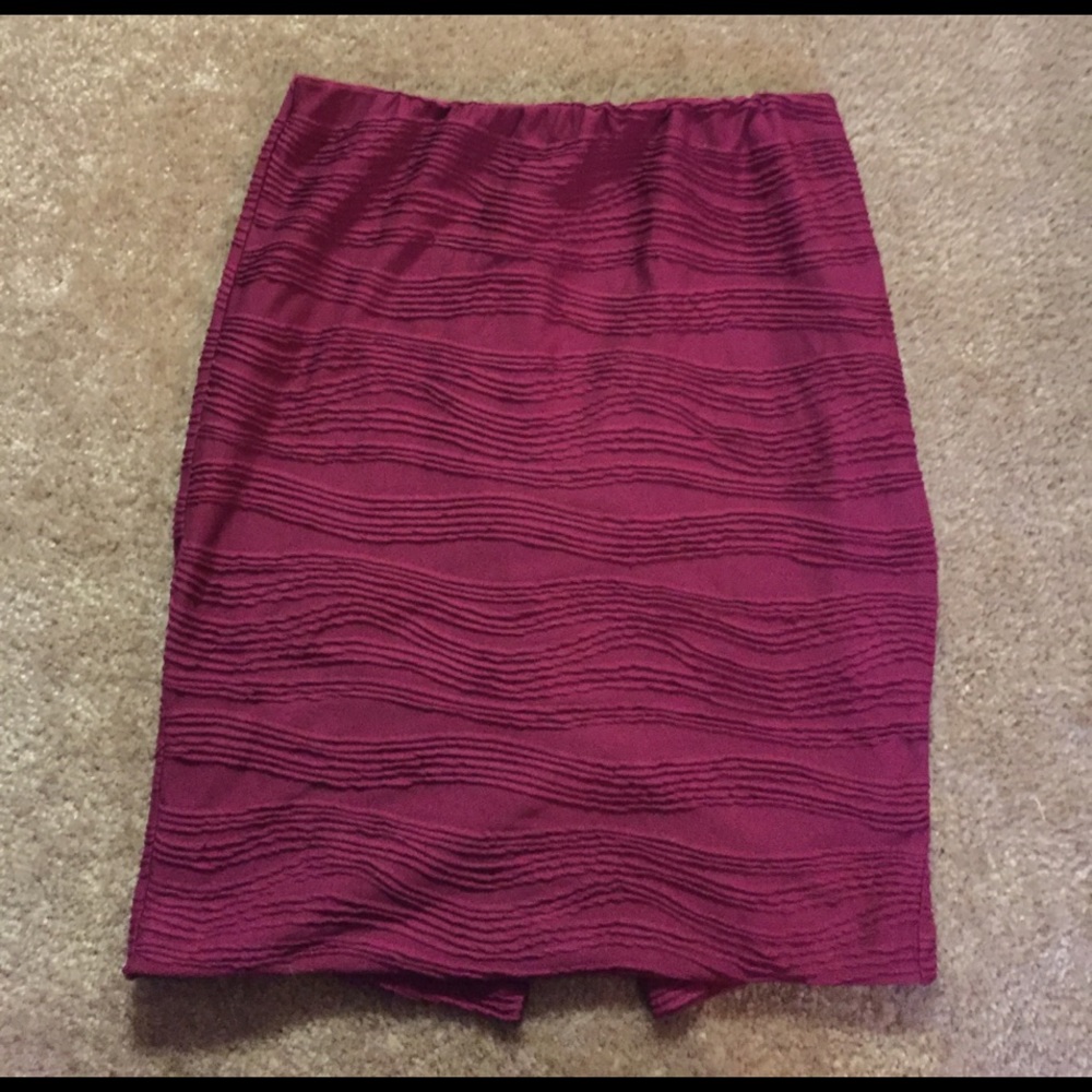 Fuchsia colored pencil skirt!