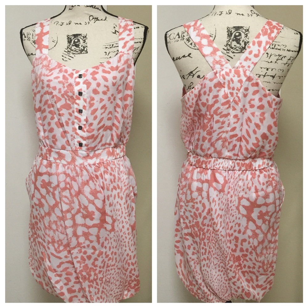 BCBGENERATION Bubble Dress Coral Medium NWT