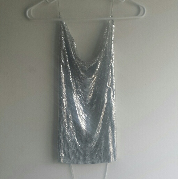 LAST ONE! metallic chain top - Picture 3 of 4