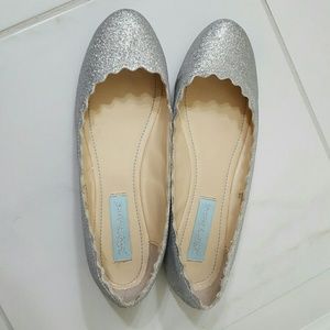 SALE! Betsey Johnson silver dance flats