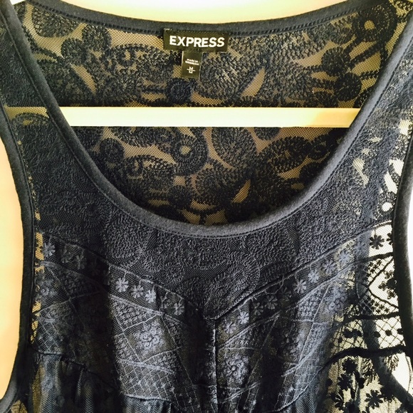 Express Lace Crochet Top Tunic - Picture 3 of 4