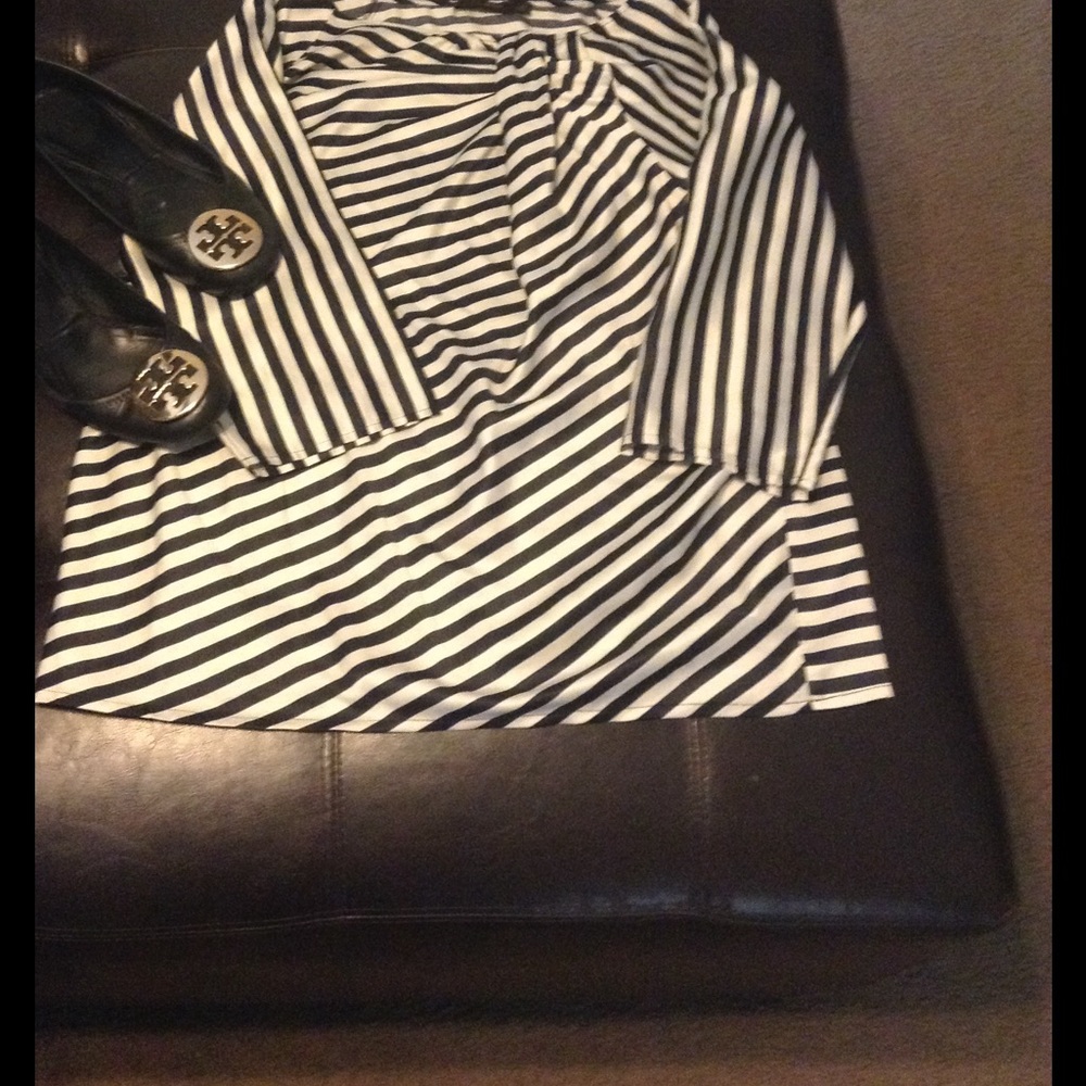 Limited Navy Blue Striped Blouse