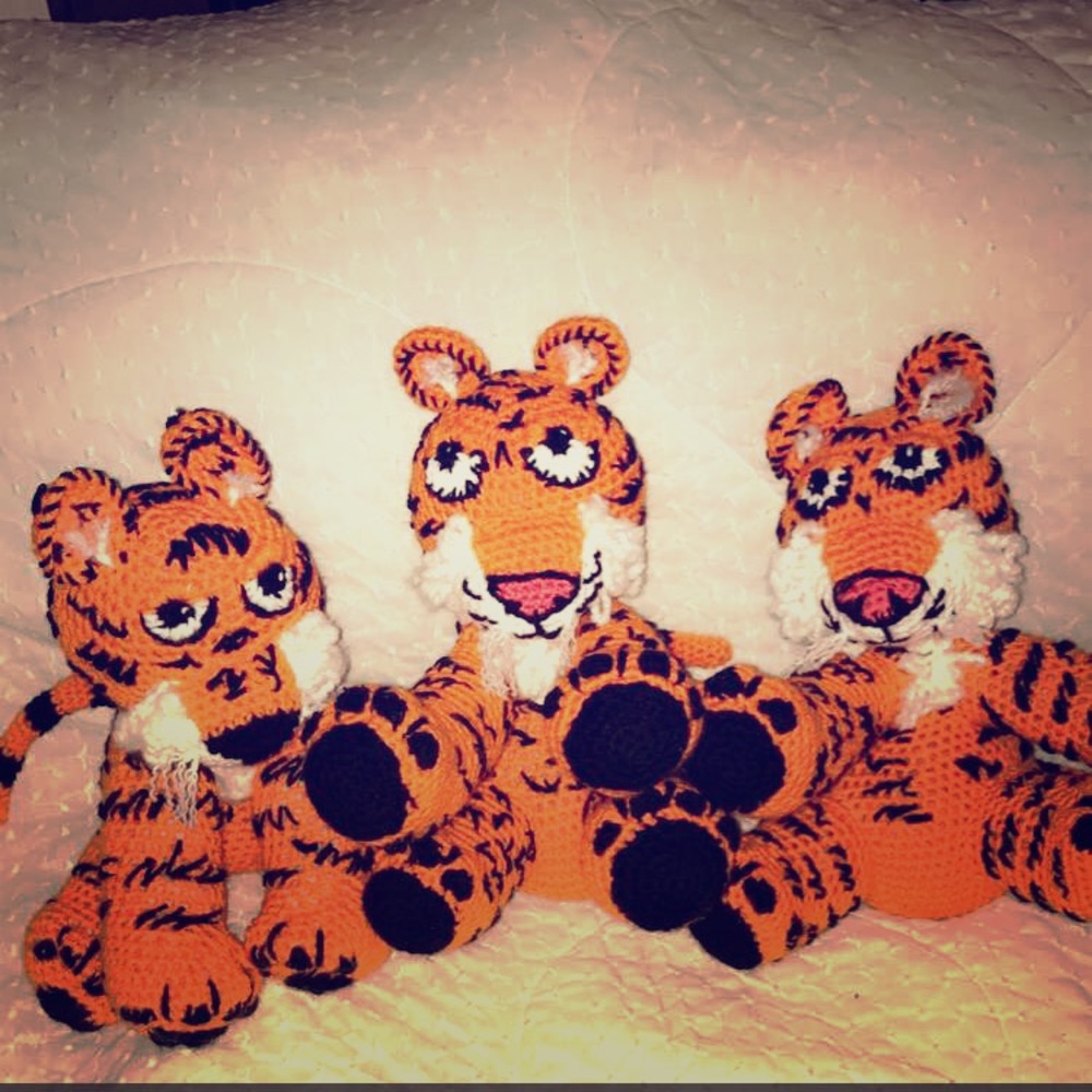 Crochet tiger plush / clemson tiger plush