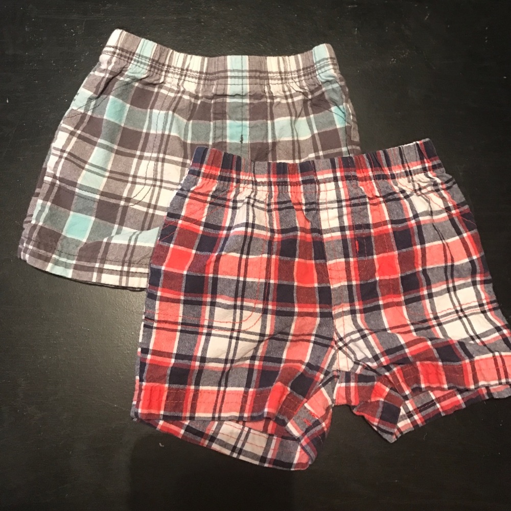 Two Carter's Plaid Shorts