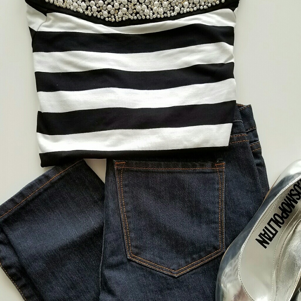 Dark denim skinny jeans