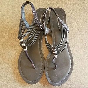 Sandals with rhinestones