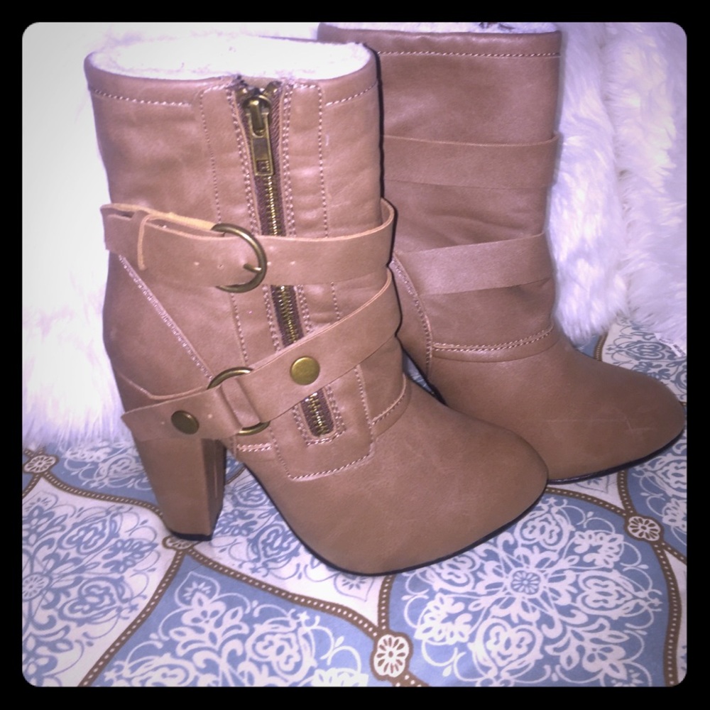 Heeled booties.