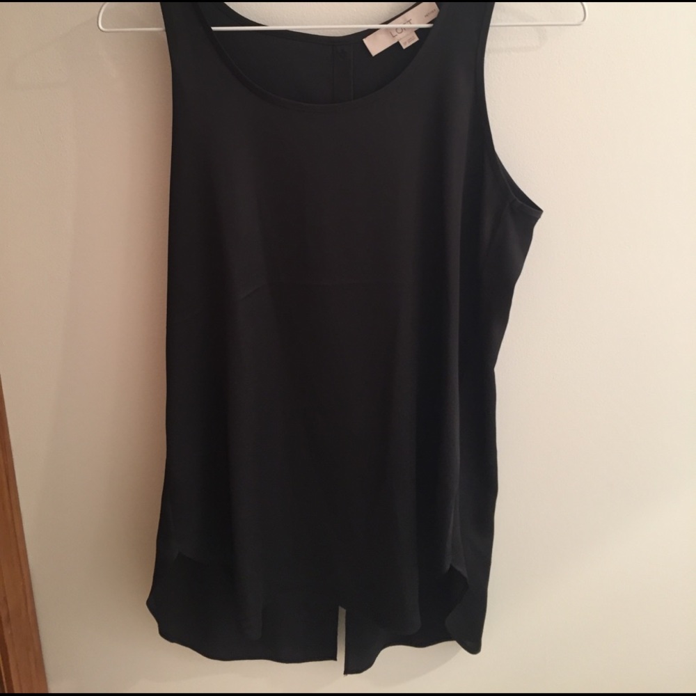 Black, dressy tank.