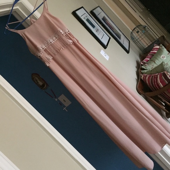 Light pinky beige maxi dress size XS - Picture 2 of 4