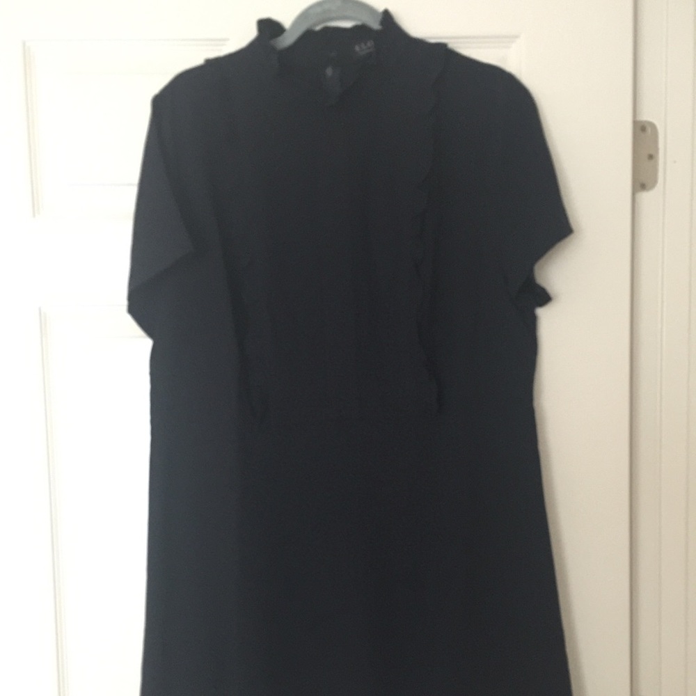 Eloquii ruffle front dress