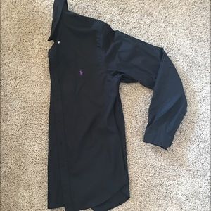 Black polo button down