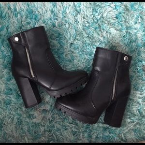 Black and Silver Booties