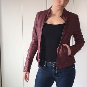 Red "Leather" Racer Jacket