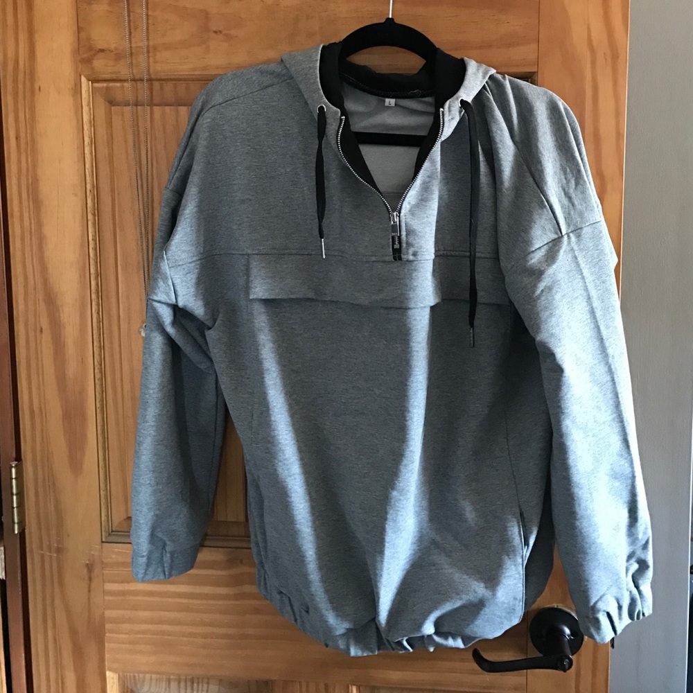Cute "boyfriend" hoodie Size large soft material!