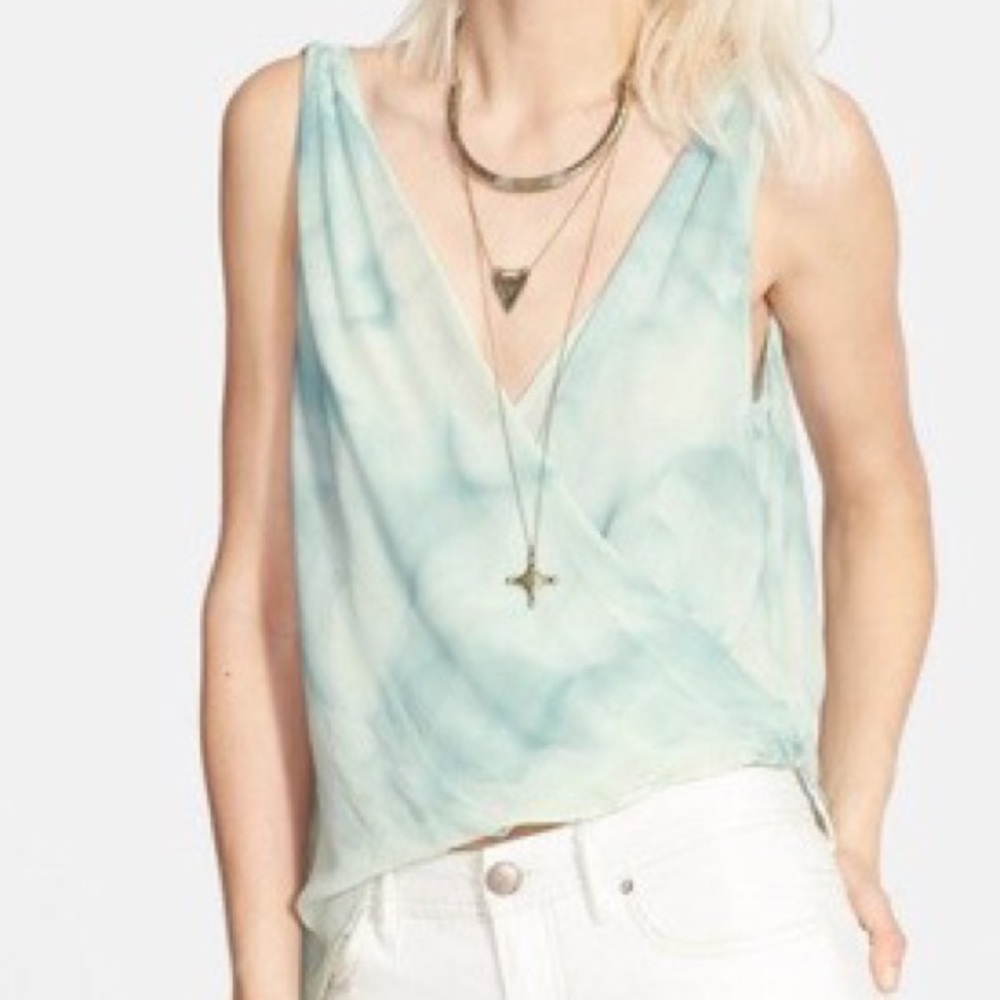 Free People So Nice Chiffon To The Sea NWT Ocean
