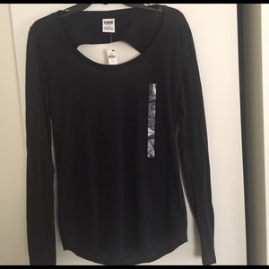 Victoria's Secret PINK -long sleeve tee, back open