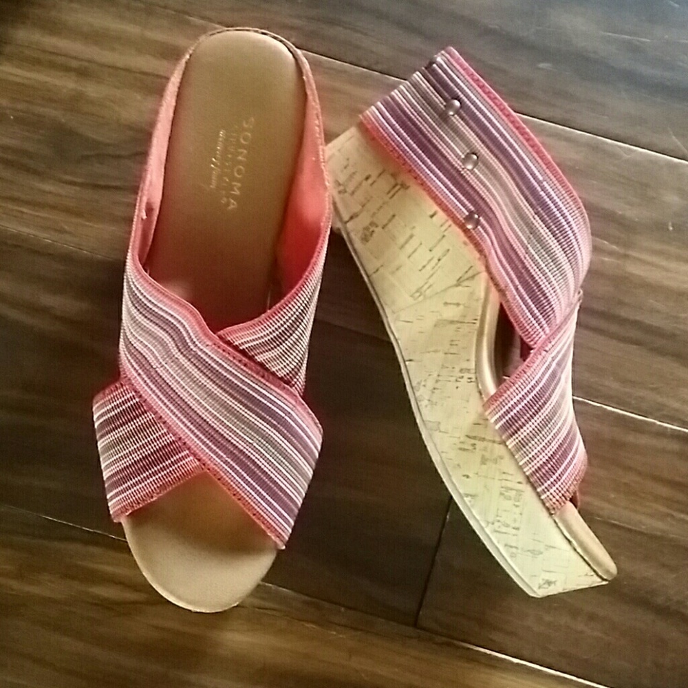 Cork wedge slip on