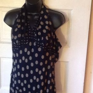 PolkaDot dress with fishtail hemline