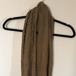 Light weight, tan infinity scarf