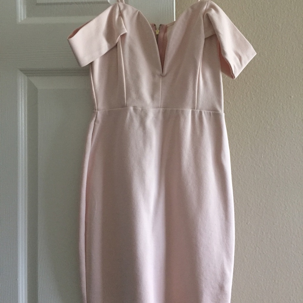 Fashion Nova pink dress.
