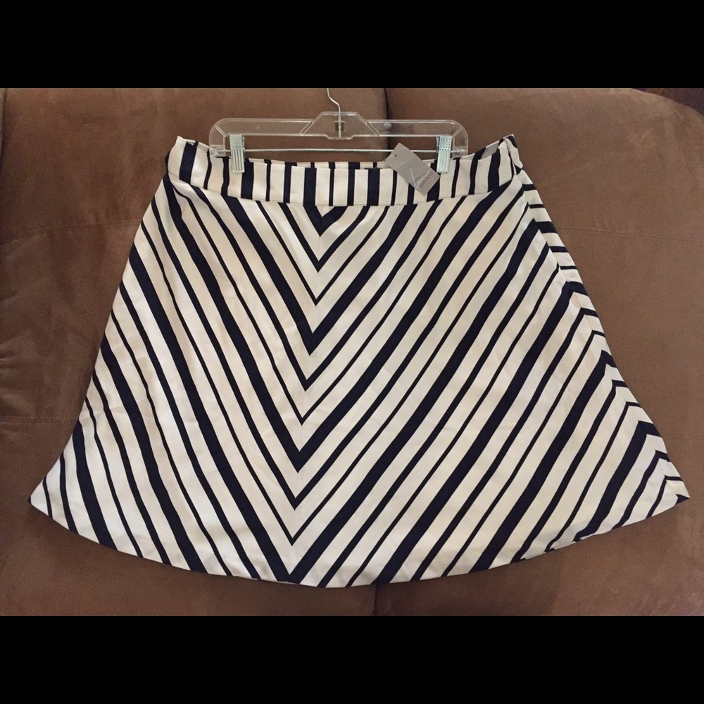 Lane Bryant navy and white Aline skirt. New!