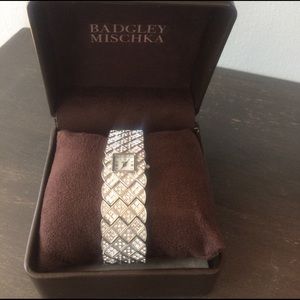 Badgley mischka crystal bracelet watch