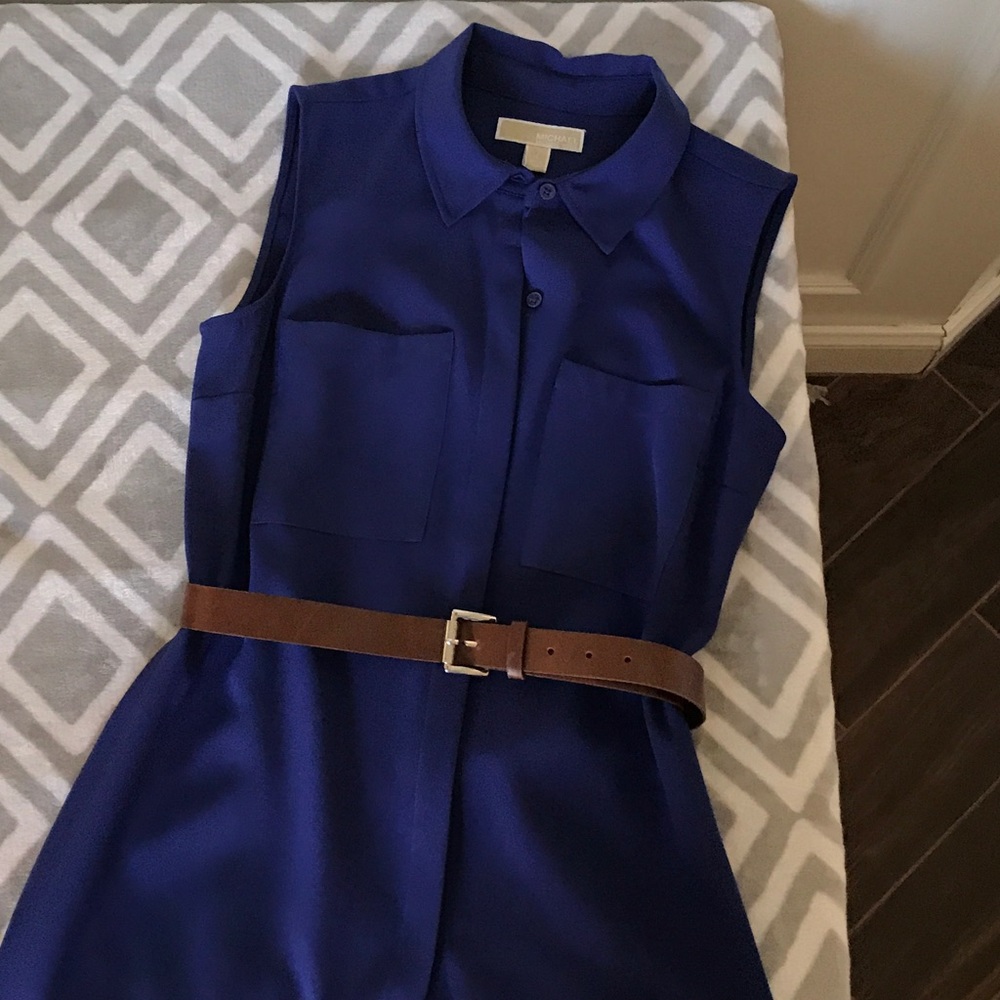 Michael Kors Sleeveless Dress with Belt