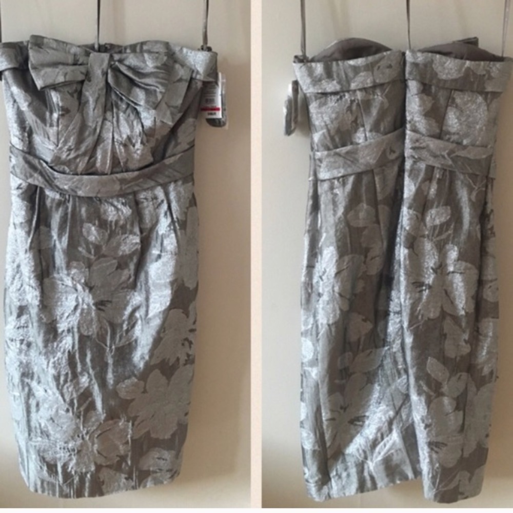 Silver Strapless Dress - Picture 3 of 3