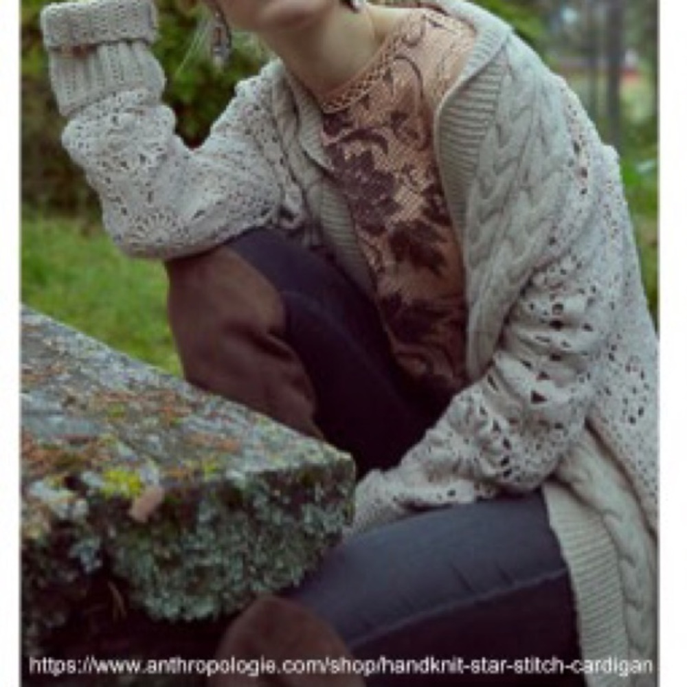 Hand-Knit Star Stitch Cardigan Angel of The North