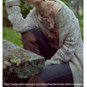 Hand-Knit Star Stitch Cardigan Angel of The North