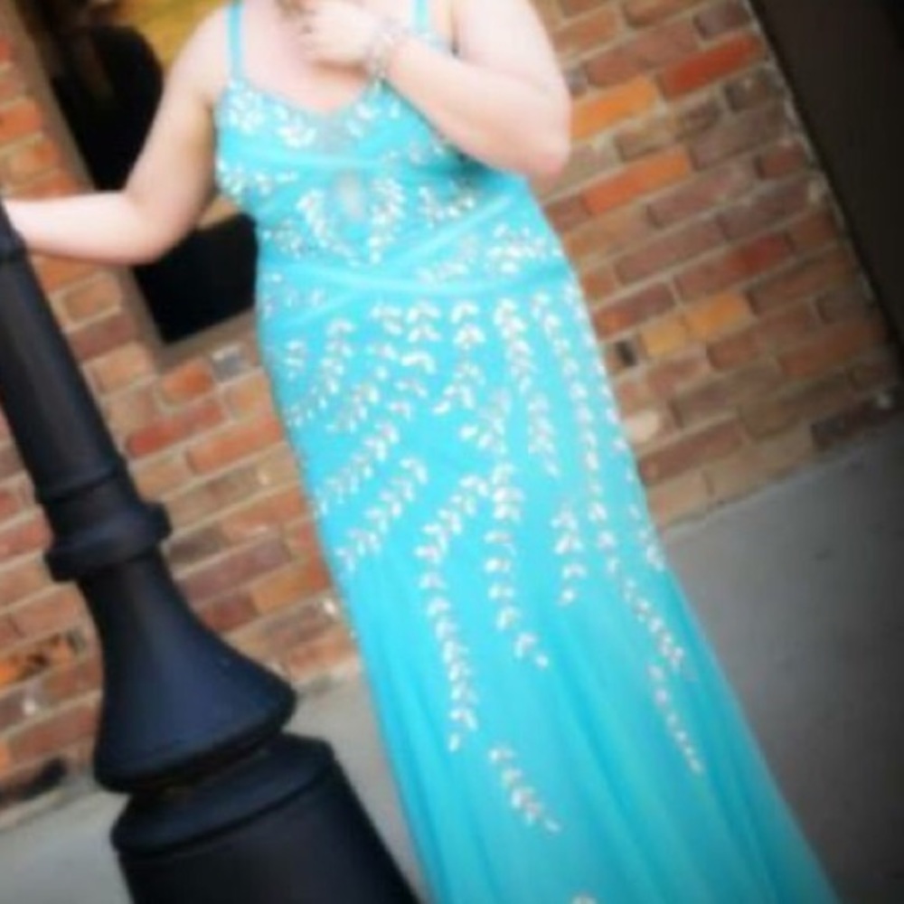 Blue prom dress