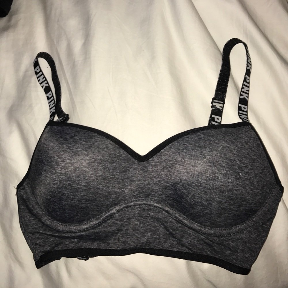 PINK Victoria's Secret gray sports bra