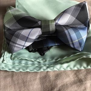 Bow tie with pocket square