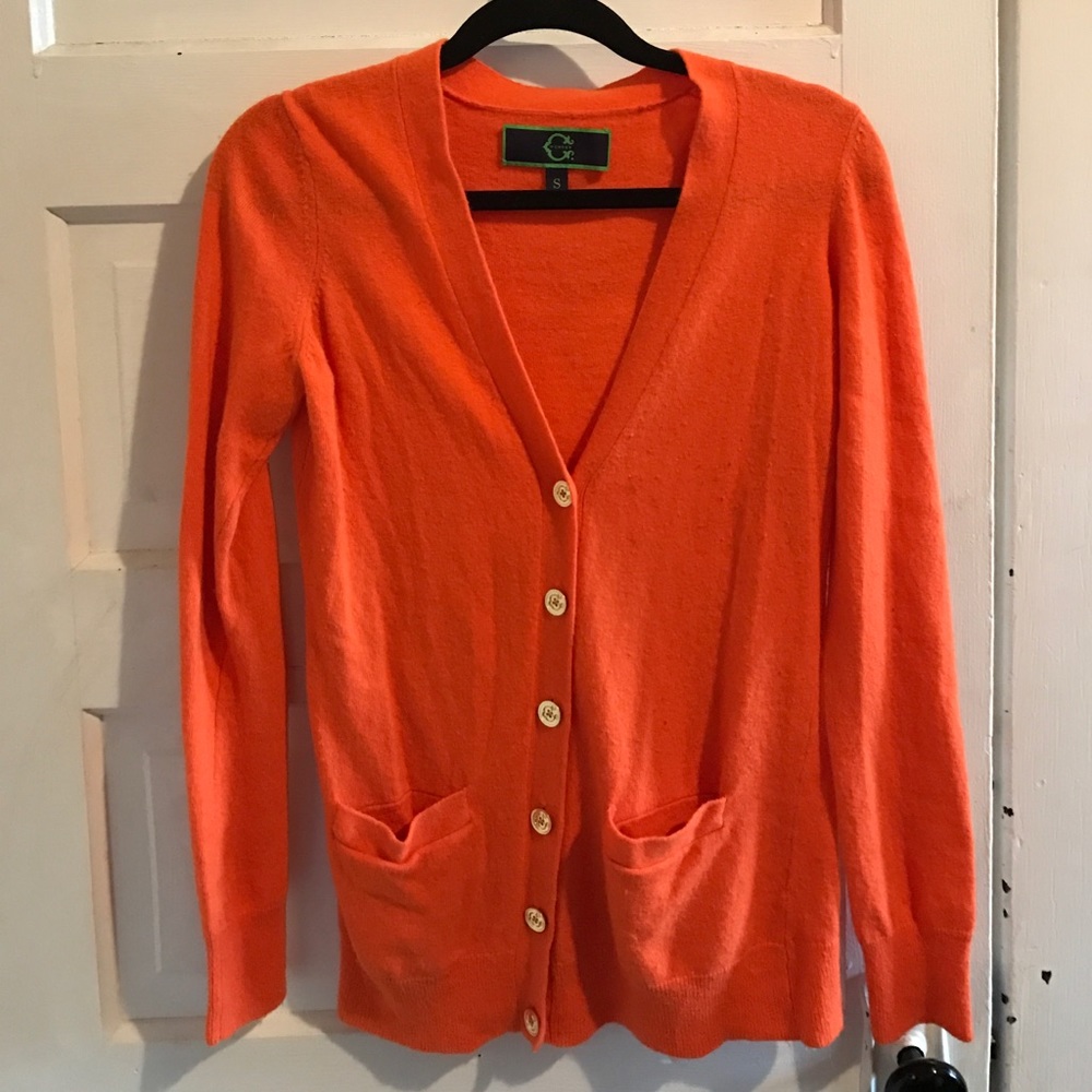 C Wonder Orange Cardigan (S)