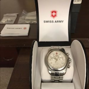 Authentic men's SWISS ARMY watch sapphire crystal