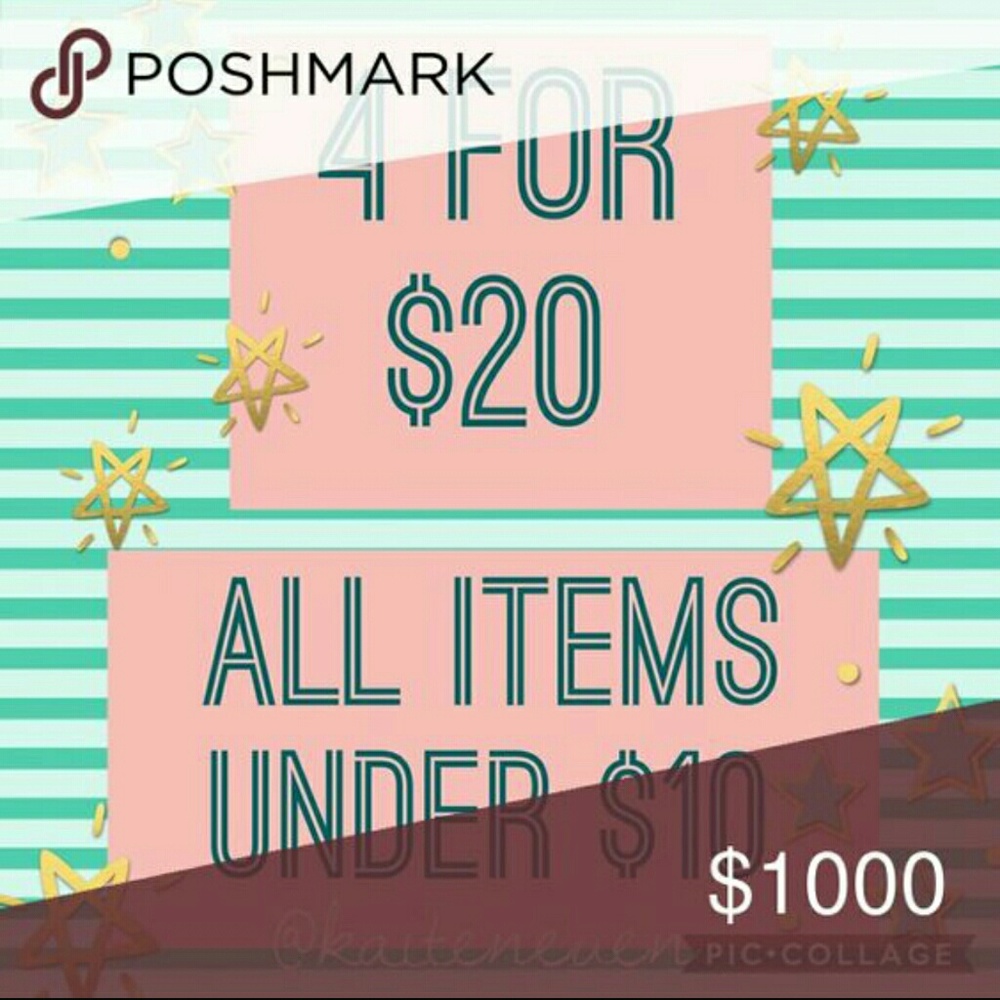 4 items 4 $20 , items $10 and under