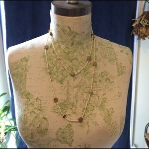 Long Glass Bead Necklace