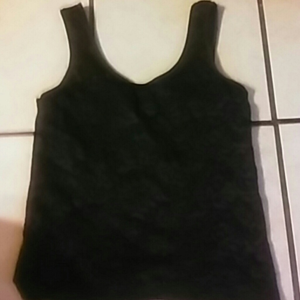 Lace black tank top