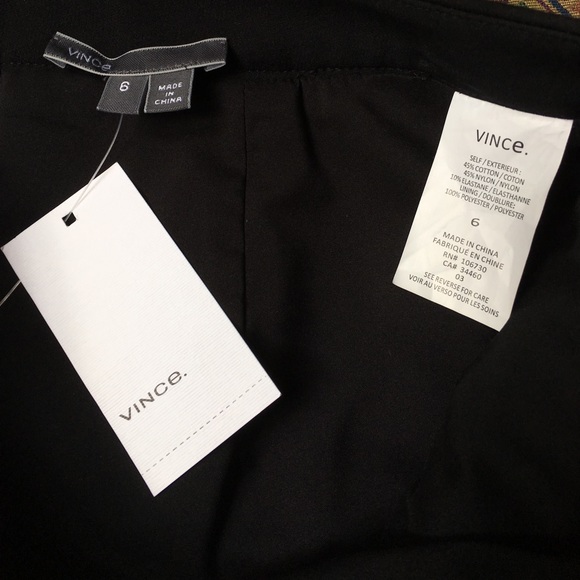 NWT Vince sz 6 short black skirt with pockets - Picture 3 of 4