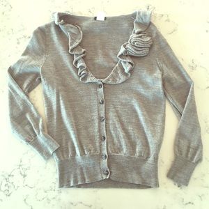 XS J Crew Gray Merino wool sweater