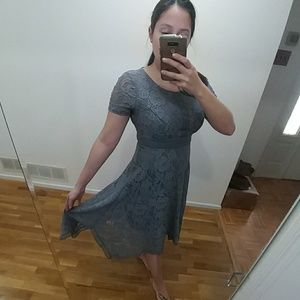 Grey Lace Dress