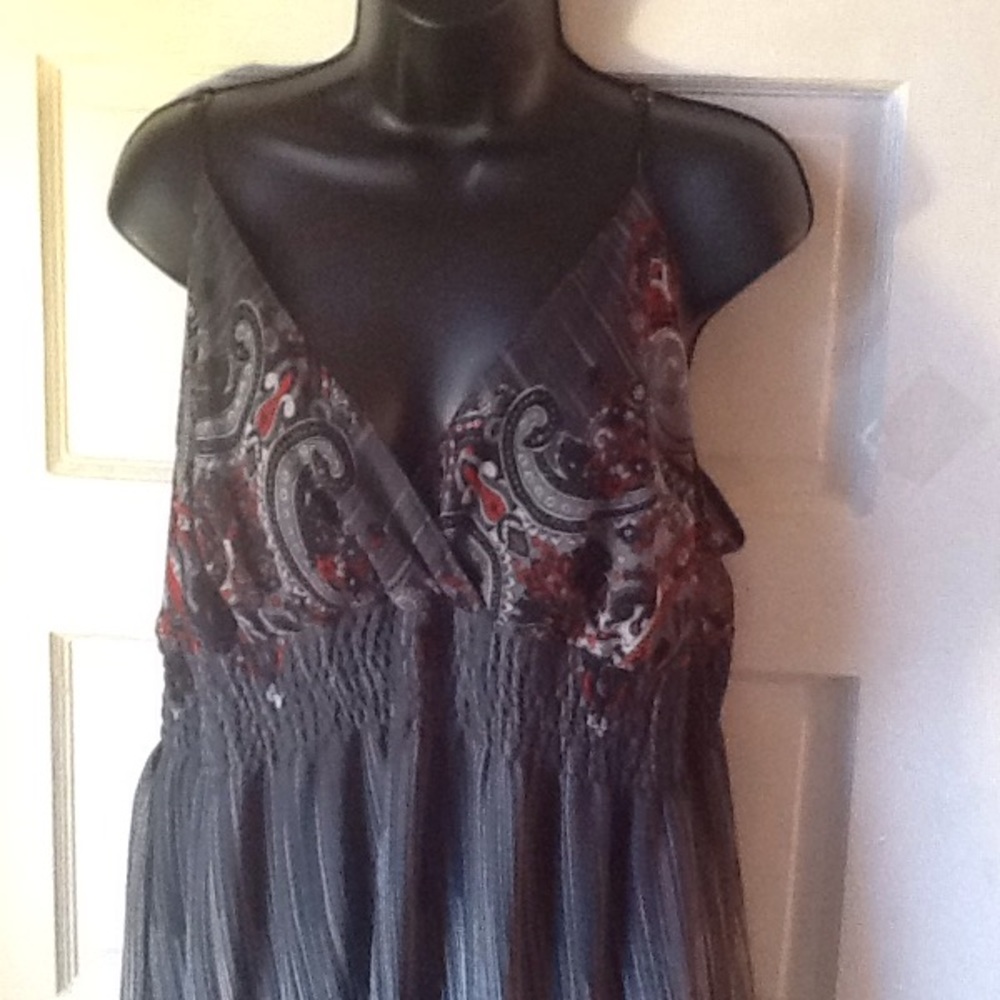 Sun dress wth Rusched umpire waist