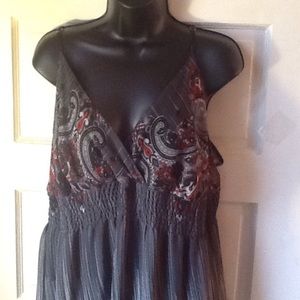 Sun dress wth Rusched umpire waist