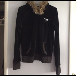 PINK USC FAUX FUR VELOUR