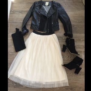 Cream Tulle Skirt