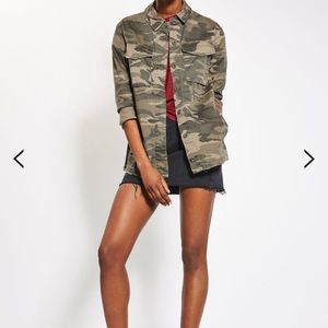 Topshop Camouflage Utility Jacket