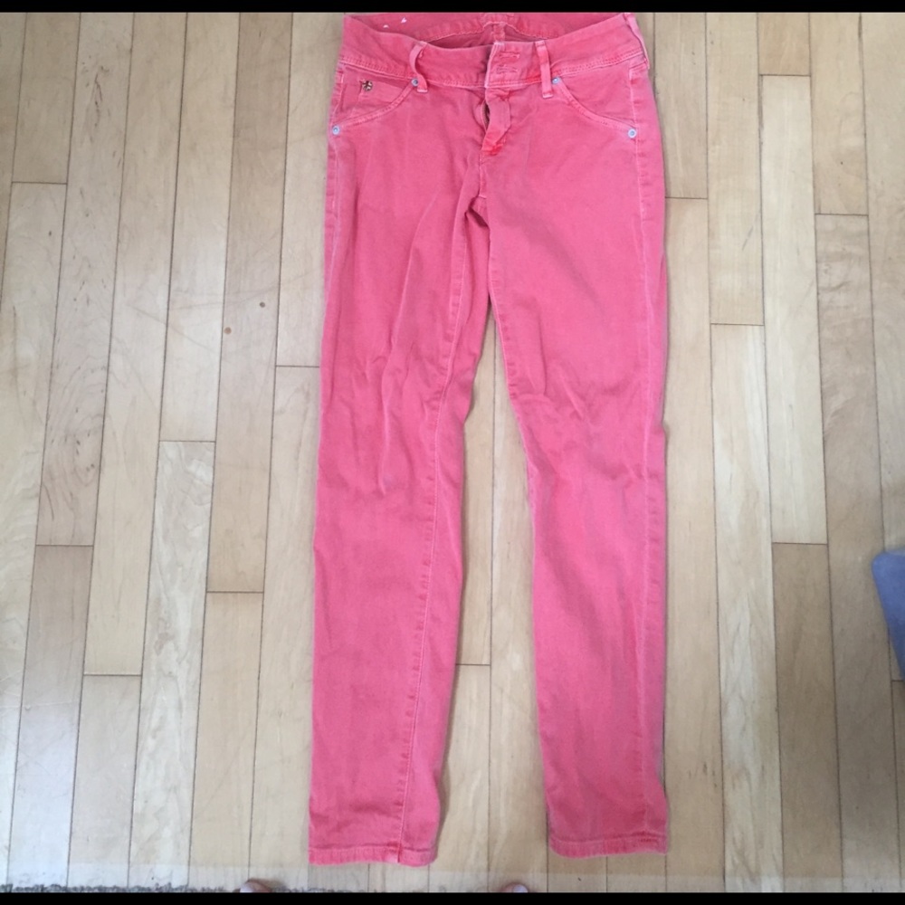 Hudson coral distressed jeans size 26