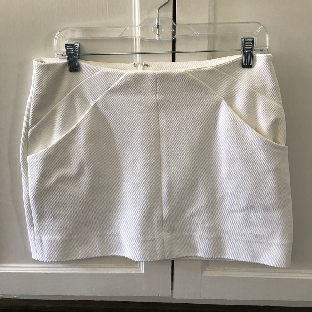 Diane Von Furstenberg White Skirt with Pockets
